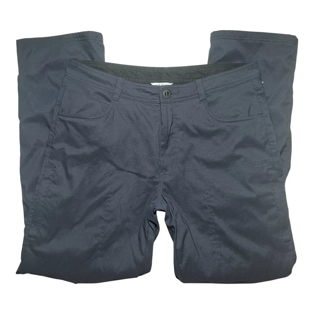 Orvis Mens Sz 36x33 Fleece Lined Tech Pants Outdoor Utility Pockets Navy- 2178